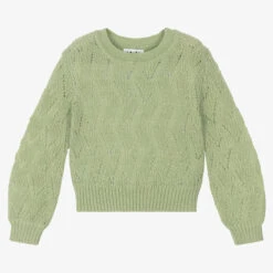 Molo Girls Green Wool Sweater