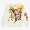 Molo Girls Ivory Horse Cotton Sweatshirt