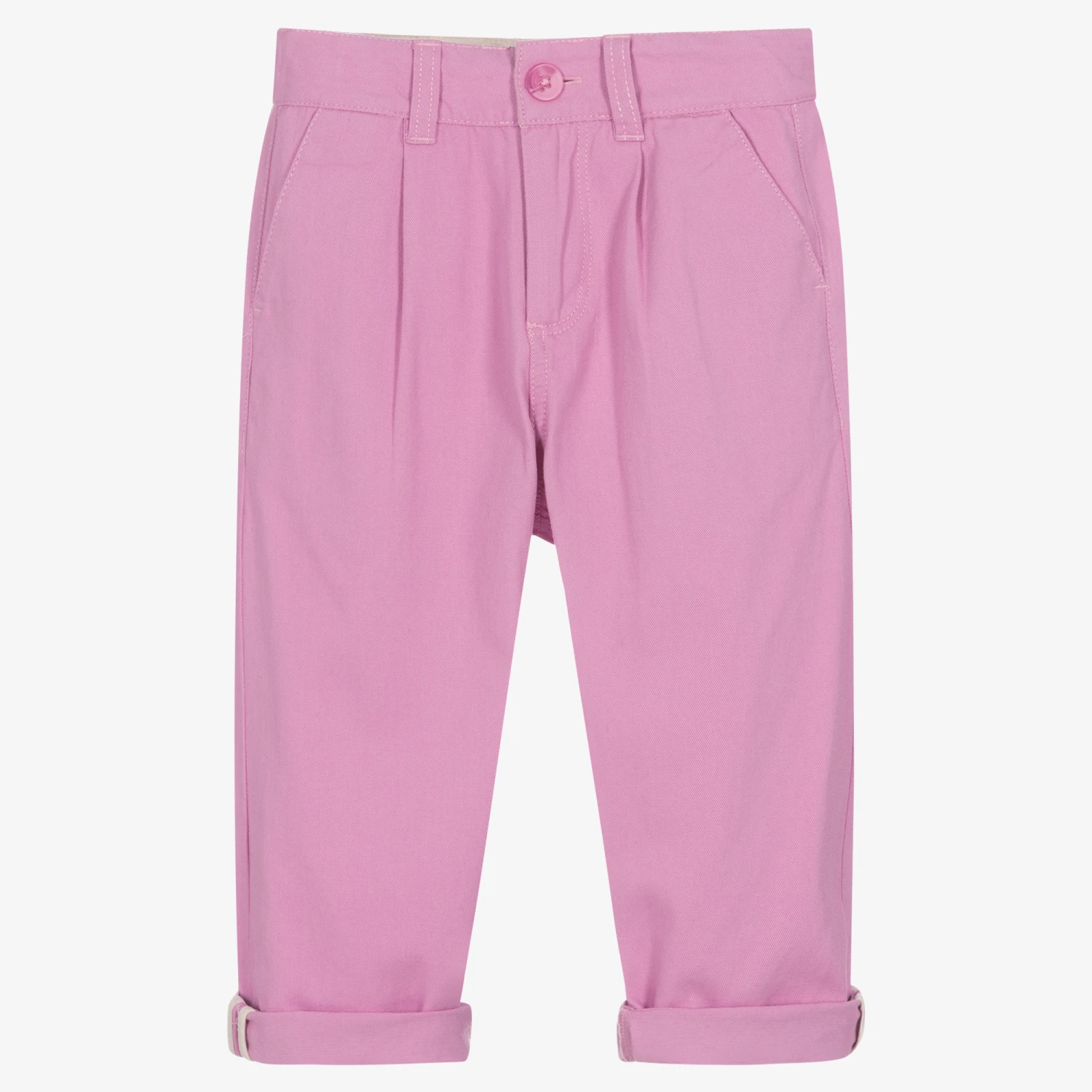 Molo Girls Lilac Pink Cotton Trousers 1 Molo Girls Lilac Pink Cotton Trousers
