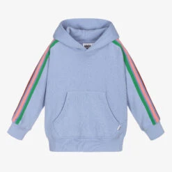 Molo Girls Pale Blue Cotton Hoodie