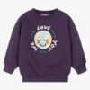 Molo Girls Purple Cotton Sweatshirt