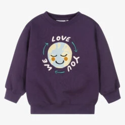 Molo Girls Purple Cotton Sweatshirt