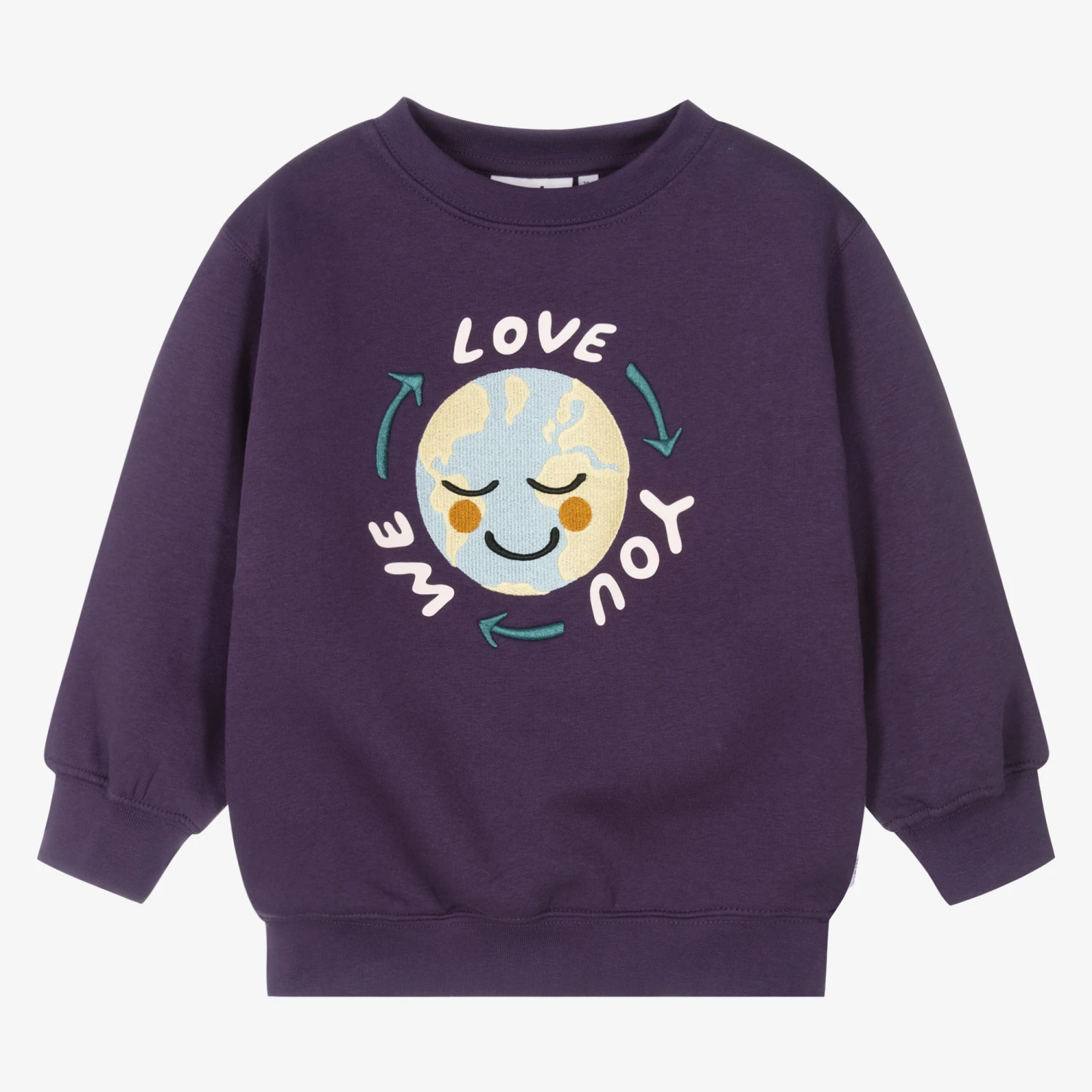 Molo Girls Purple Cotton Sweatshirt 1 Molo Girls Purple Cotton Sweatshirt