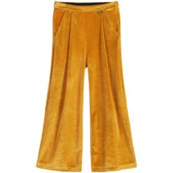 Molo Girls Yellow Velour Trousers