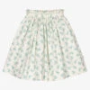 Molo Ivory & Blue Horse Print Skirt