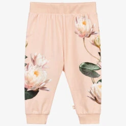 Molo Pink Organic Flower Joggers