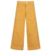 Molo Yellow Cotton Wide Leg Trousers