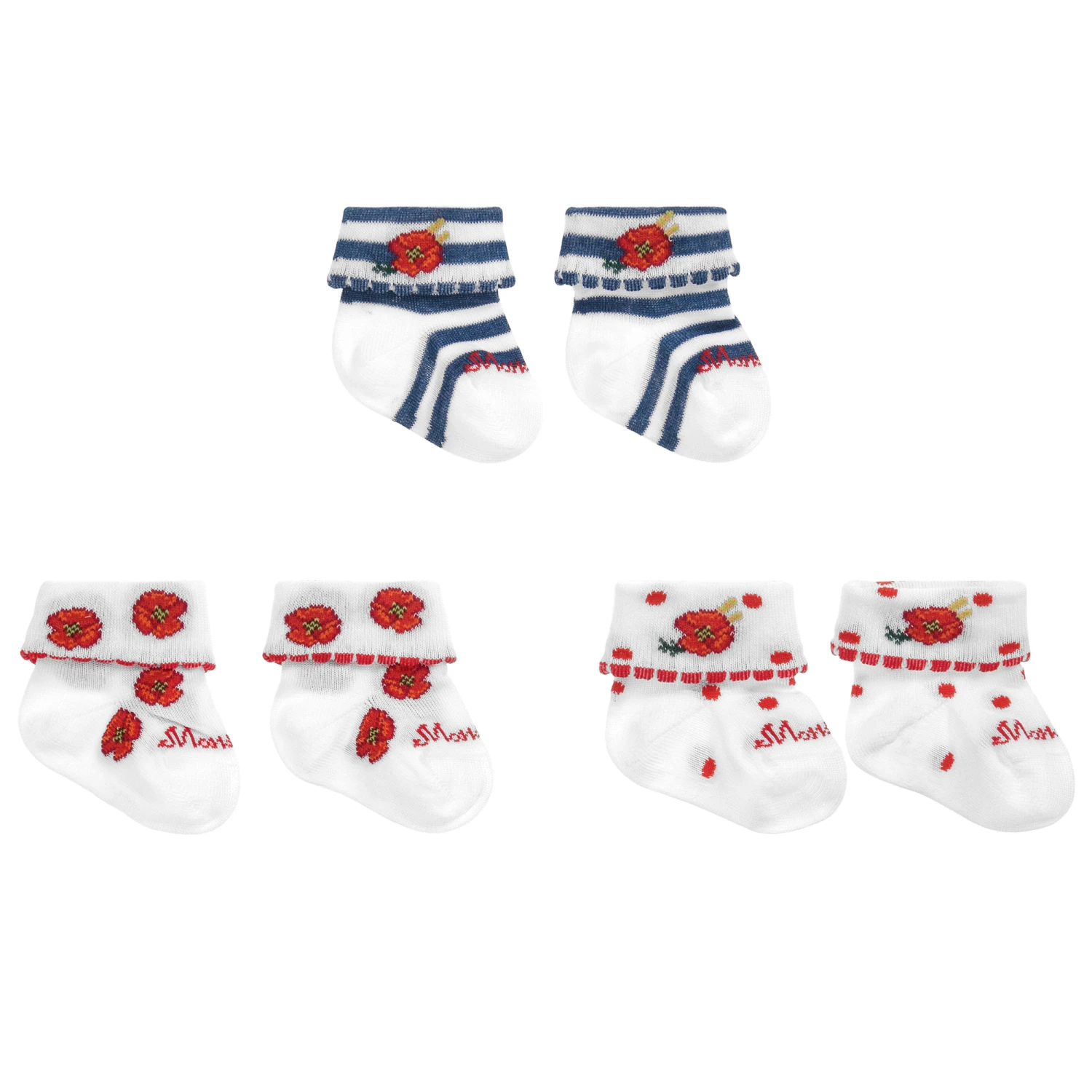 Monnalisa Baby Girls Socks (3 Pack) 1 Monnalisa Baby Girls Socks (3 Pack)