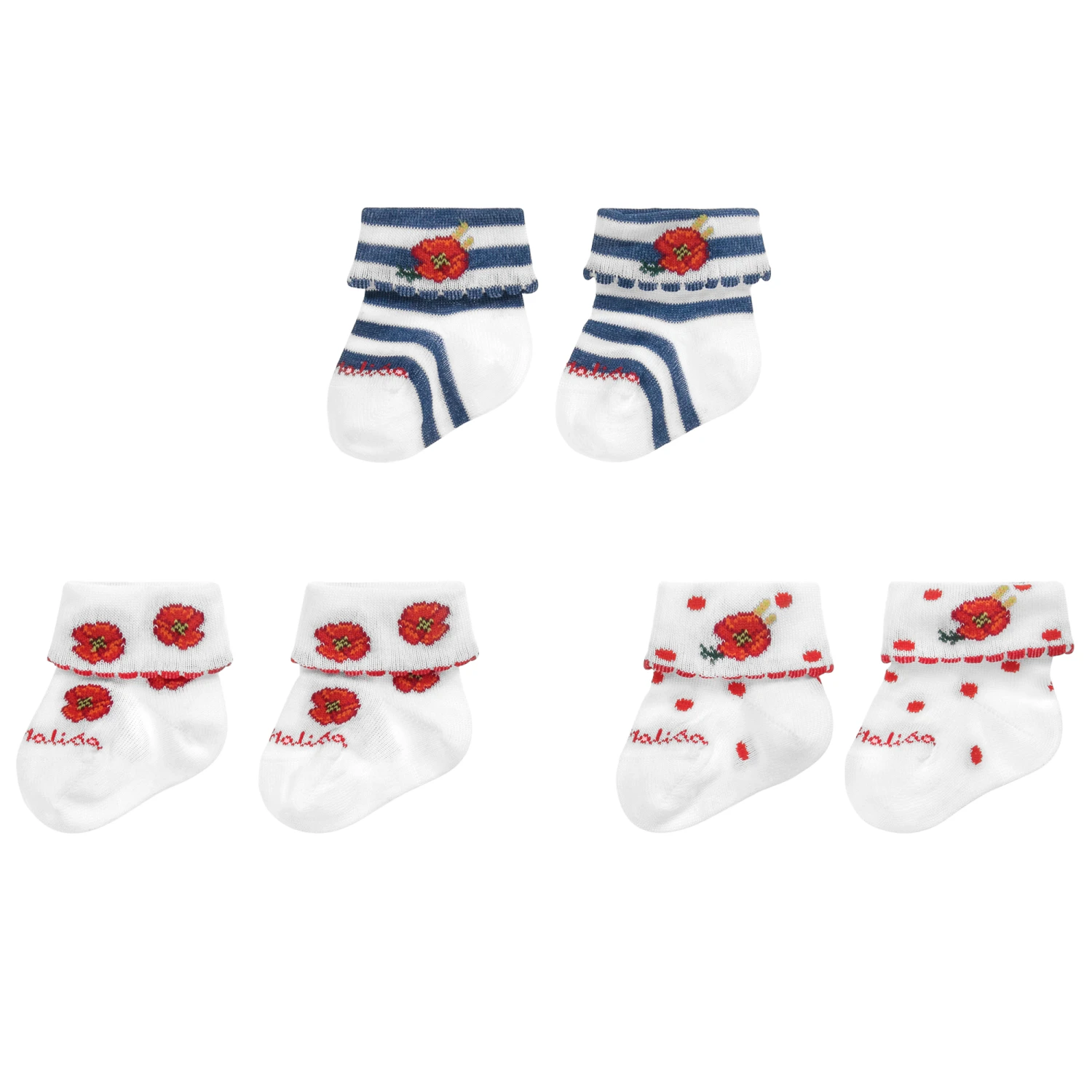 Monnalisa Baby Girls Socks (3 Pack) 2 Monnalisa Baby Girls Socks (3 Pack) - Image 2