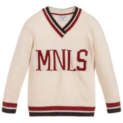 Monnalisa Beige Wool & Cashmere Sweater