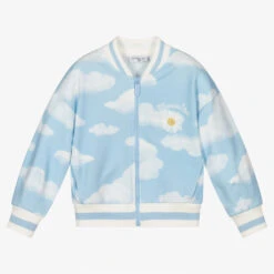 Monnalisa Blue Clouds Tweety Zip-Up Top