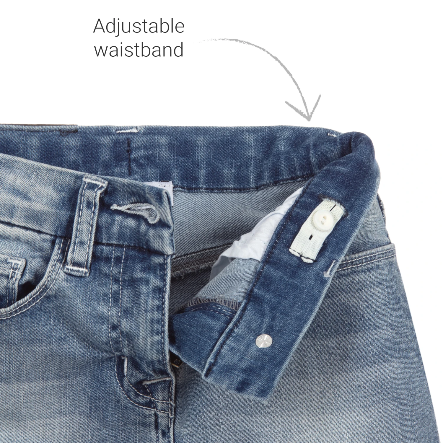 Monnalisa Blue Denim Cherry Skirt 4 Monnalisa Blue Denim Cherry Skirt - Image 4