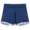 Monnalisa Blue Frill Cotton Shorts