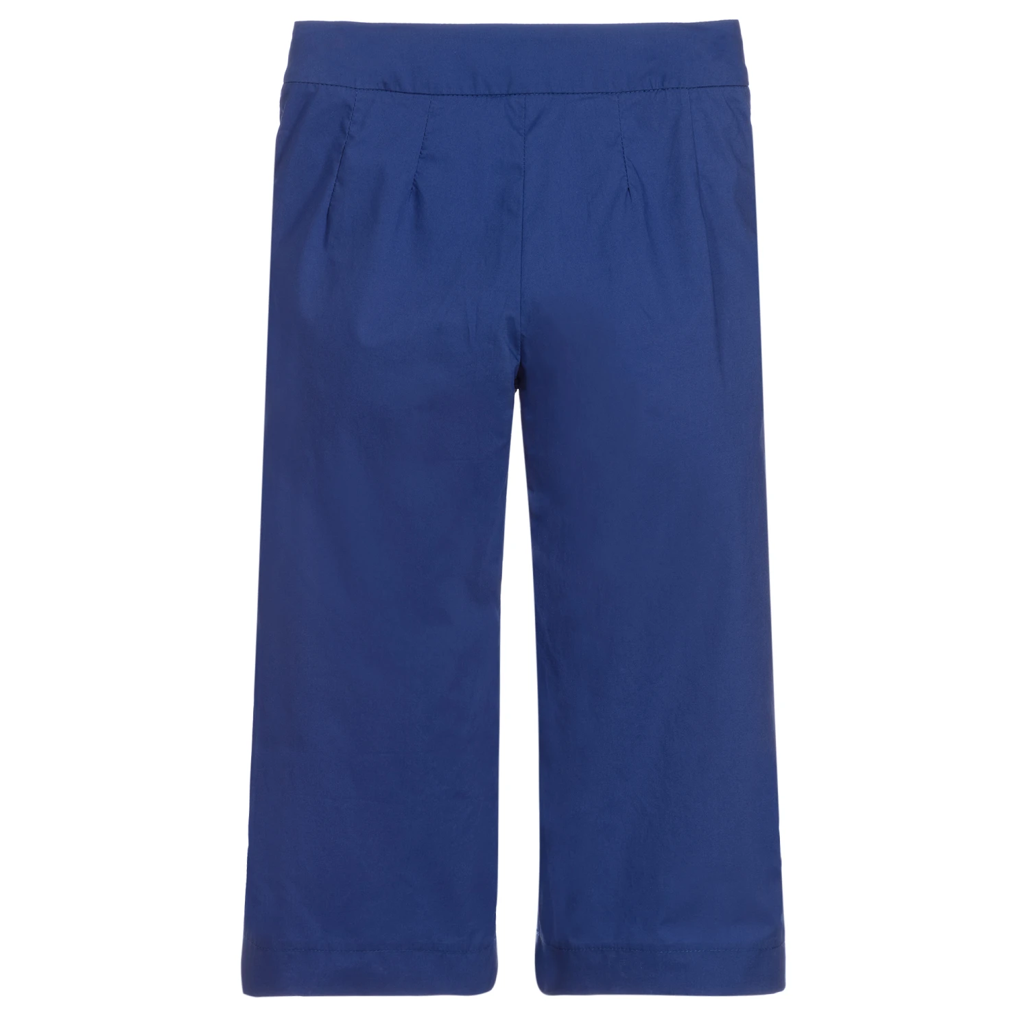 Monnalisa Girls Blue Cotton Culottes 3 Monnalisa Girls Blue Cotton Culottes - Image 3