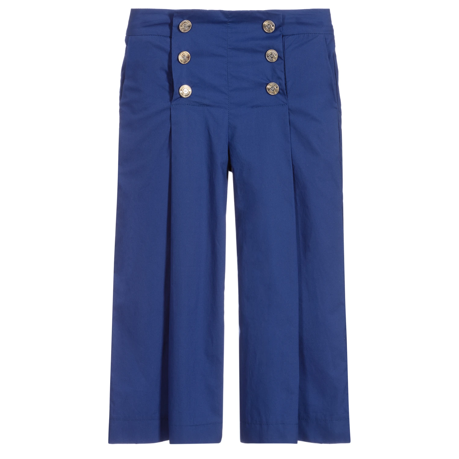Monnalisa Girls Blue Cotton Culottes 1 Monnalisa Girls Blue Cotton Culottes