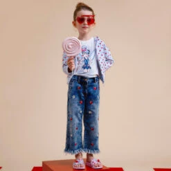 Monnalisa Girls Blue Embroidered & Frayed Denim Jeans -Deals Whimsy Collection Store monnalisa girls blue embroidered frayed denim jeans 483845 2f2bc5267cc73d03ea3d38b74baff12da52da853 outfit