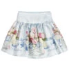 Monnalisa Chic Girls Blue Floral Skirt
