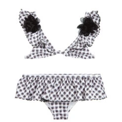Monnalisa Girls Gingham & Roses Bikini
