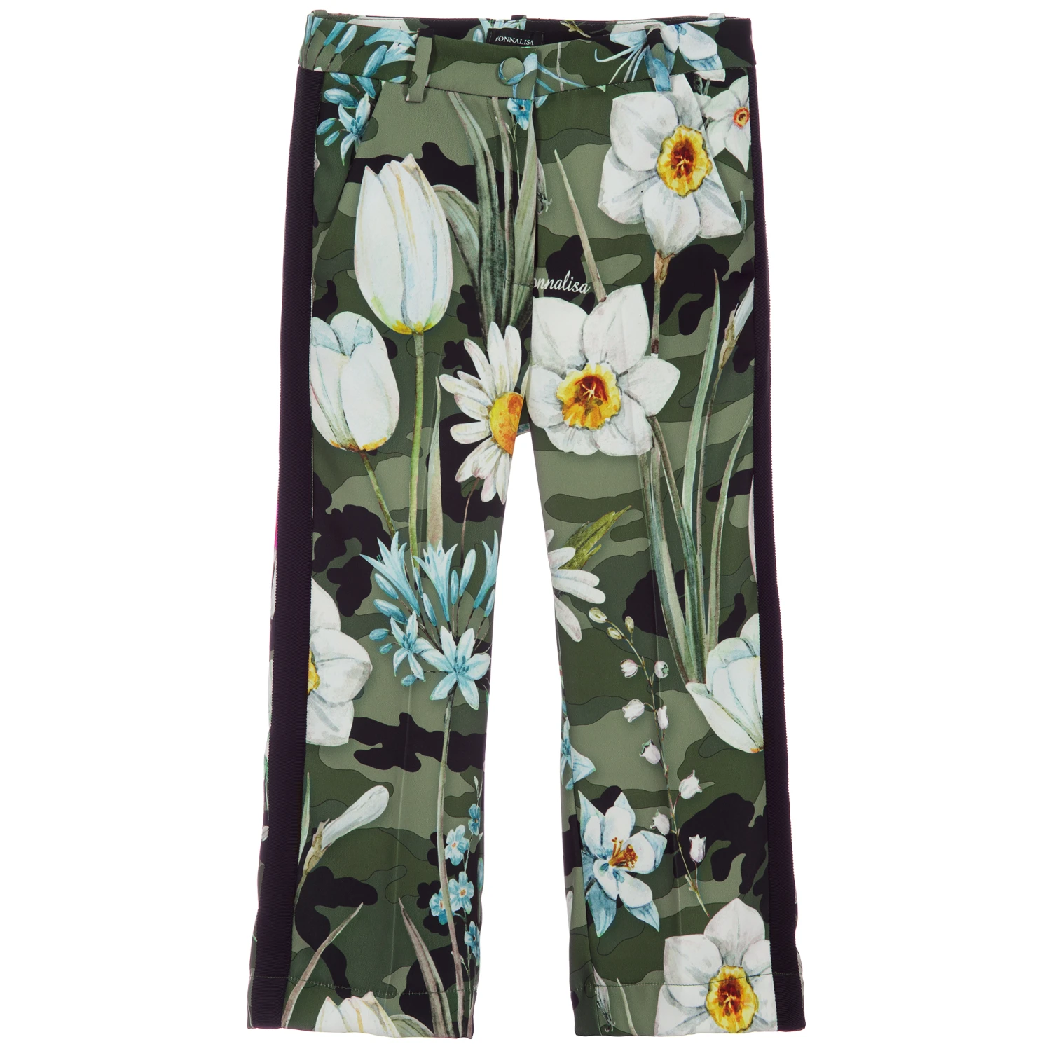 Monnalisa Girls Green Floral Culottes 1 Monnalisa Girls Green Floral Culottes