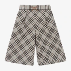 Monnalisa Girls Grey Check Culottes