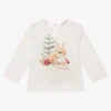 Monnalisa Girls Ivory Bunny Top