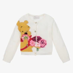 Monnalisa Girls Ivory Disney Cardigan