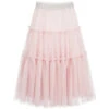 Monnalisa Chic Girls Long Pink Tulle Skirt