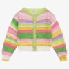 Monnalisa Girls Multicolour Striped Cardigan