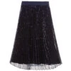 Monnalisa Girls Navy Blue Sequin Skirt