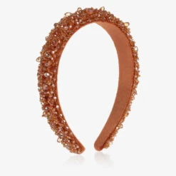 Monnalisa Girls Orange Crystal Hairband