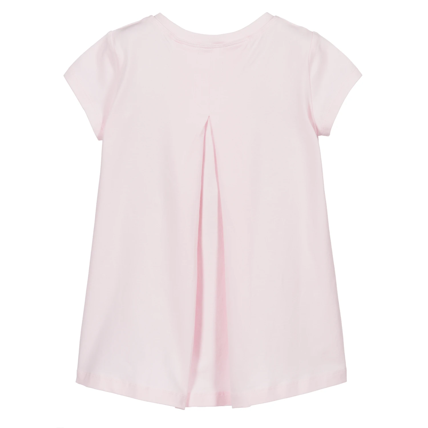 Monnalisa Girls Pink Floral Cotton Top 2 Monnalisa Girls Pink Floral Cotton Top - Image 2