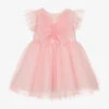 Monnalisa Girls Pink Tulle Dress