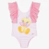 Monnalisa Girls Pink Tweety Swimsuit