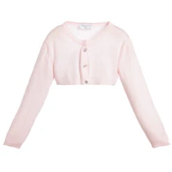 Monnalisa Couture Girls Pink Wool Cardigan