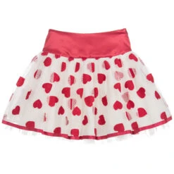 Monnalisa Chic Girls Red Hearts Skirt