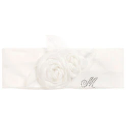 Monnalisa Chic Girls White Cotton Headband