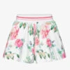 Monnalisa Girls White Cotton Shorts