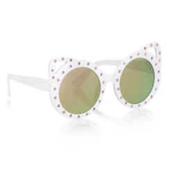 Monnalisa Girls White Crystal Sunglasses