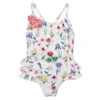 Monnalisa Girls White Floral Swimsuit