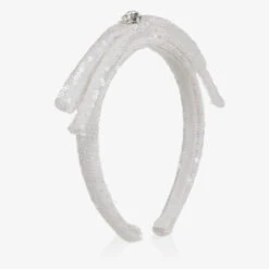 Monnalisa Chic Girls White Sequin Hairband
