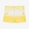 Monnalisa Girls Yellow Ombré Denim Shorts