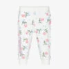 Monnalisa Ivory & Pink Rose Joggers