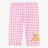 Monnalisa Pink Check Tweety Leggings