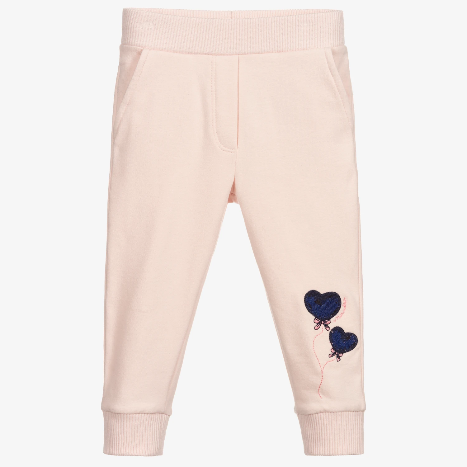 Monnalisa Pink Cotton Balloon Joggers 1 Monnalisa Pink Cotton Balloon Joggers