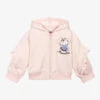 Monnalisa Pink Cotton Zip-Up Hoodie