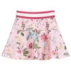 Monnalisa Pink Floral Jersey Skirt