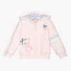 Monnalisa Pink Teddy Zip-Up Top