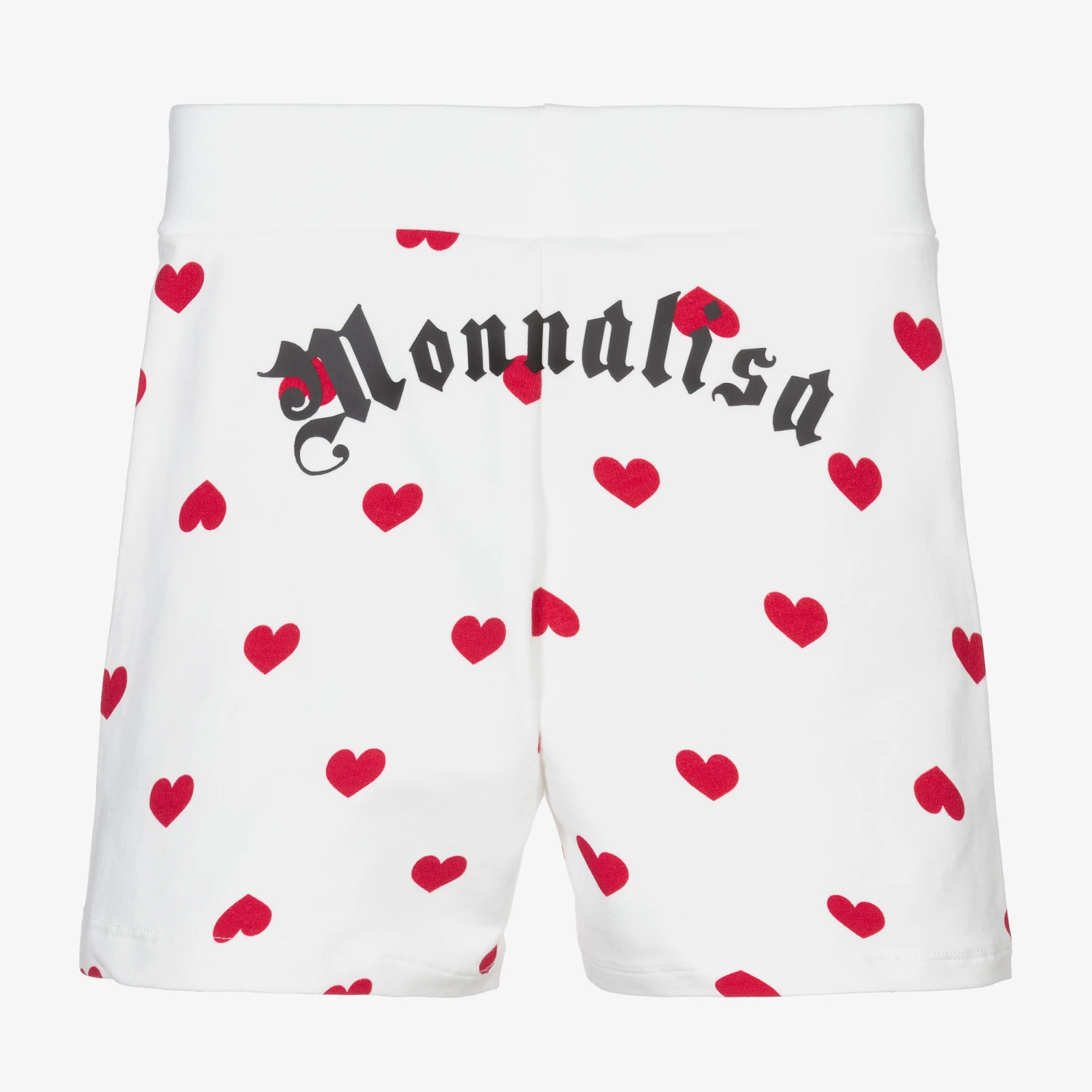 Monnalisa White & Red Hearts Shorts 2 Monnalisa White & Red Hearts Shorts - Image 2