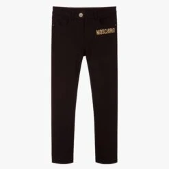 Moschino Kid-Teen Black Milano JerseyTrousers