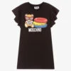 Moschino Kid-Teen Black Teddy Bear Cotton Dress